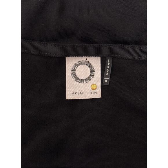 Anthropologie Blouse Medium Womens Akemi Kin Black Batwing Lace Floral Embroider - Picture 7 of 8